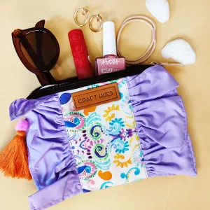Purple Paisley Pouch Bag