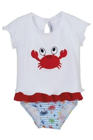 "Rylee" Blue & Red Crab Swimwear