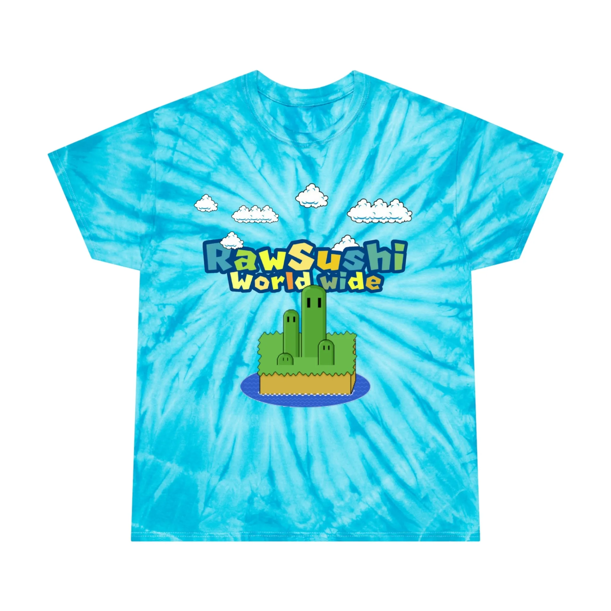 Raw Sushi "SUSHI ISLAND" BLUE Tie-Dye Tee
