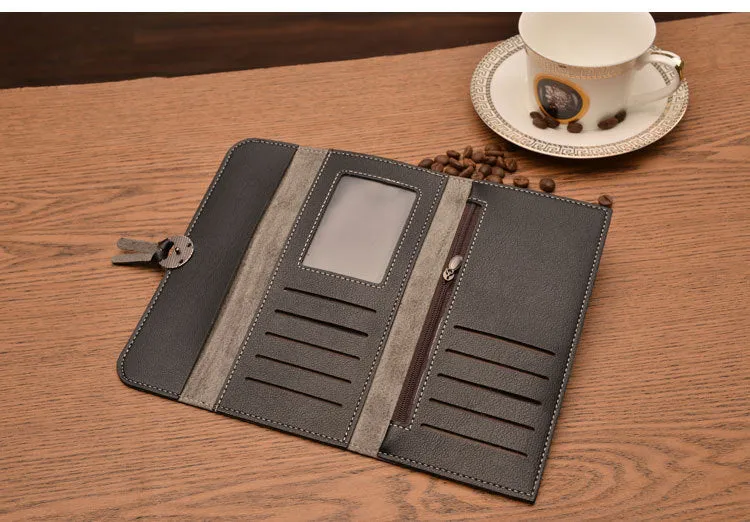 Realaiot Fashion Long Women Wallets High Quality PU Leather Women's Purse and Wallet Design Lady Party Clutch Female Card Holder