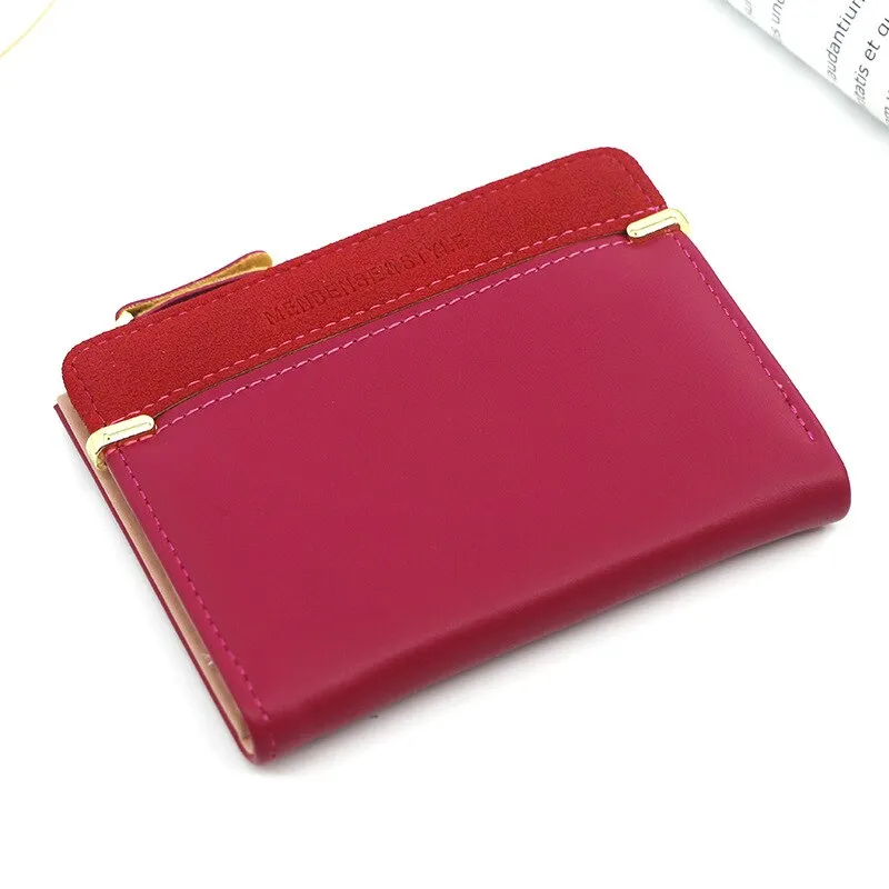 Realaiot Women's Wallet Short Women Coin Purse Fashion Wallets For Woman Card Holder Small Ladies Wallet Female Hasp Mini Clutch For Girl