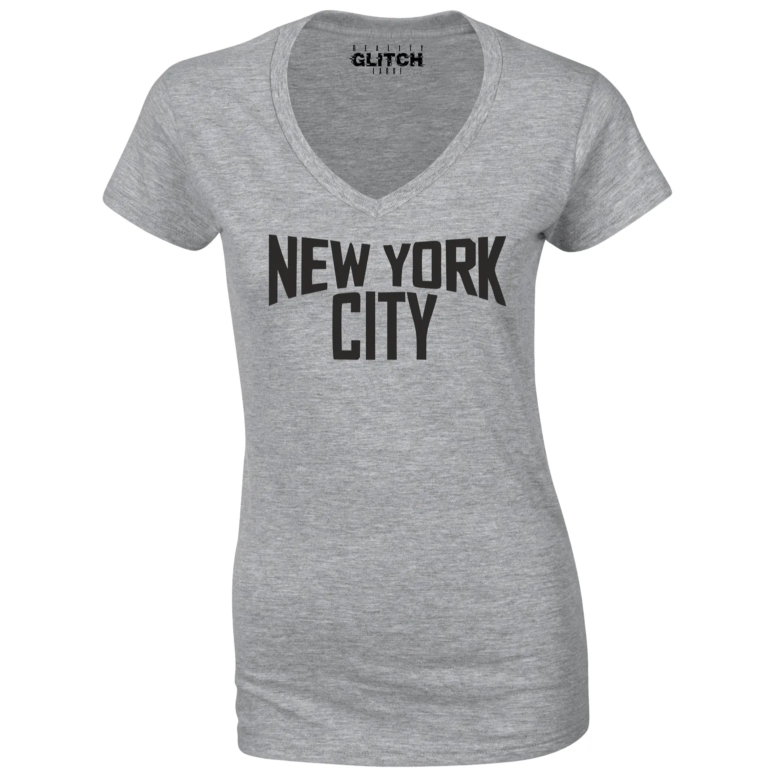 Reality Glitch New York City Womens T-Shirt - V-Neck
