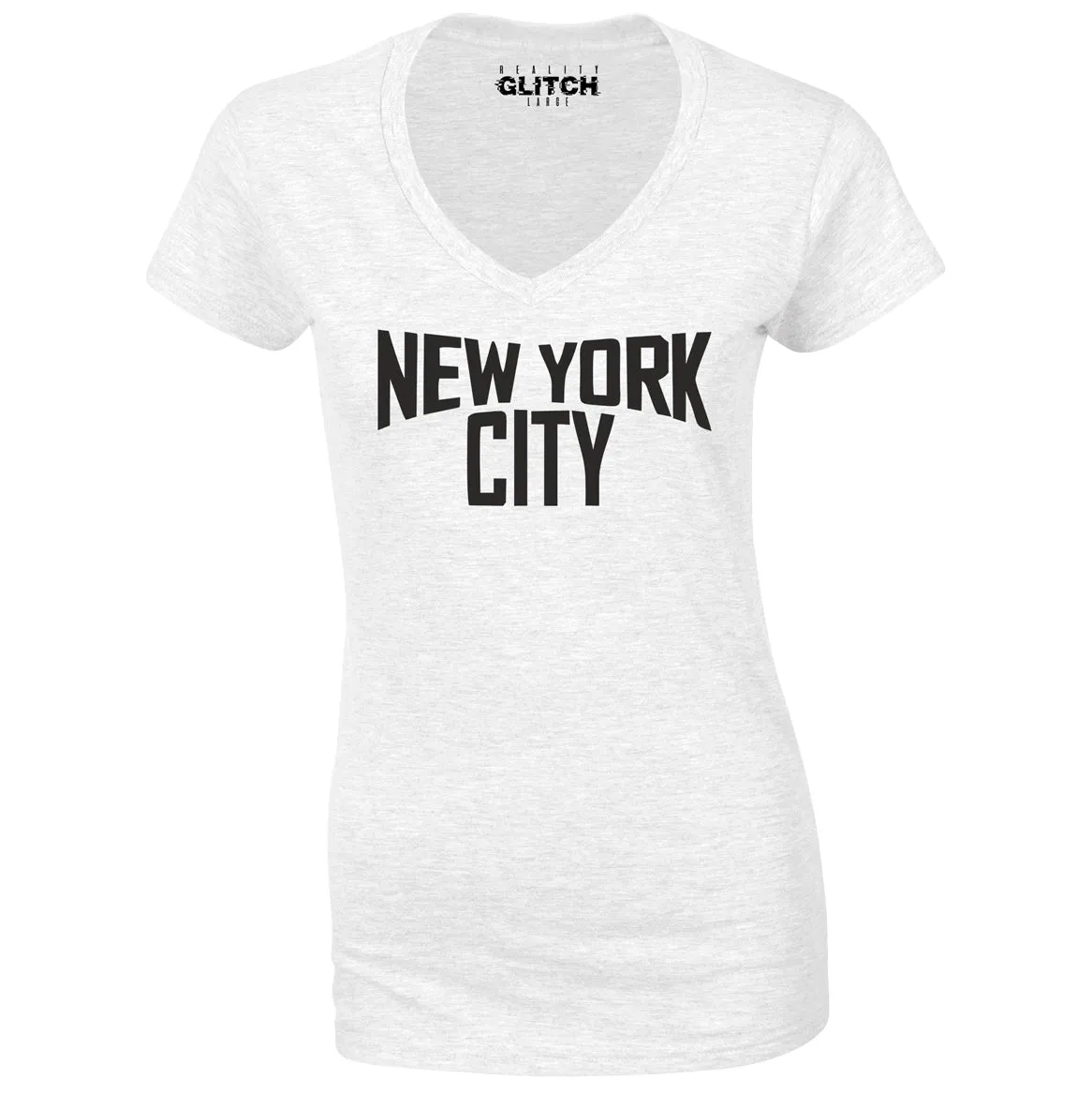 Reality Glitch New York City Womens T-Shirt - V-Neck