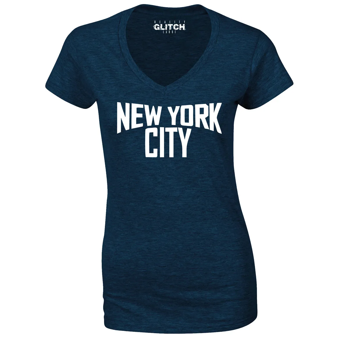 Reality Glitch New York City Womens T-Shirt - V-Neck