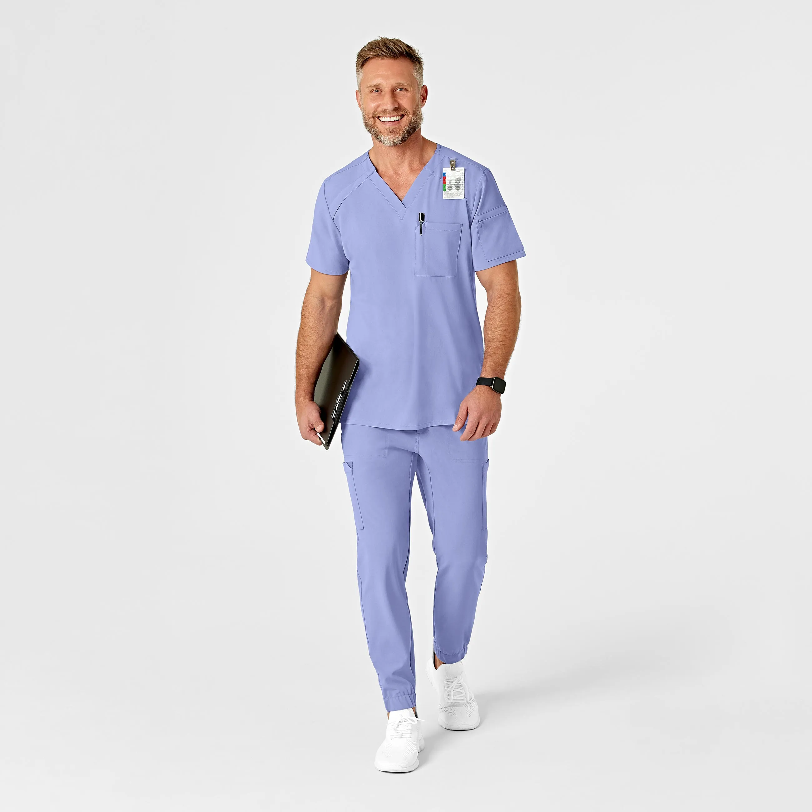 RENEW 5034 Men's Jogger Scrub Pants Ceil Blue