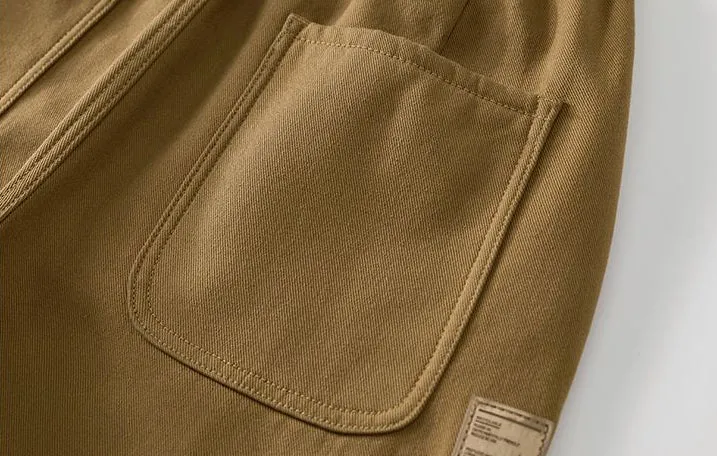 Retro Solid Wide Leg Chinos for Comfortable Casual Wear