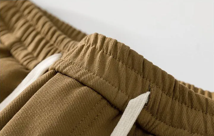 Retro Solid Wide Leg Chinos for Comfortable Casual Wear