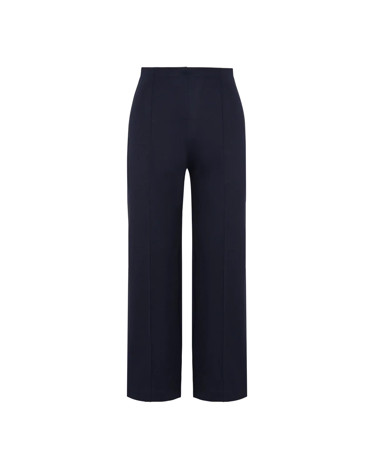 Ripley Rader Navy Ponte Knit Straight Leg Pant: Cropped