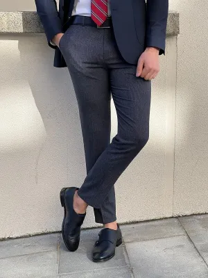 Rockford Blue Slim Fit Cotton Pants - Versatile Elegance for Every Occasion