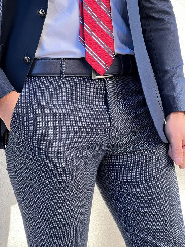 Rockford Blue Slim Fit Cotton Pants - Versatile Elegance for Every Occasion