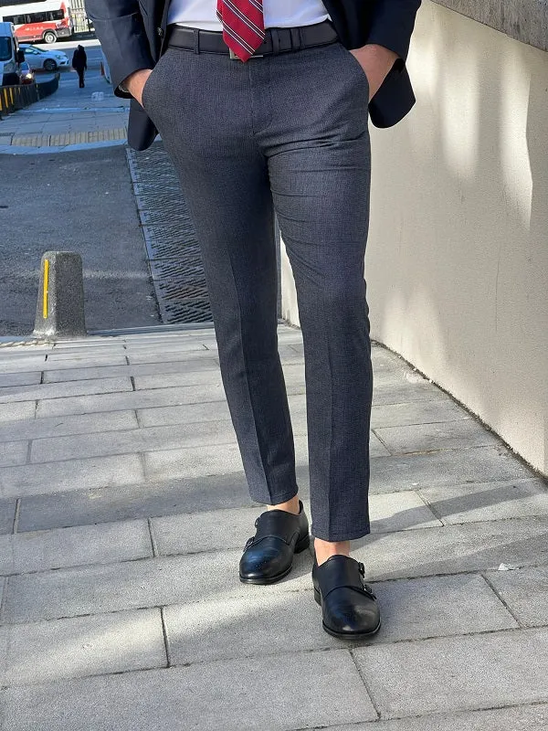 Rockford Blue Slim Fit Cotton Pants - Versatile Elegance for Every Occasion