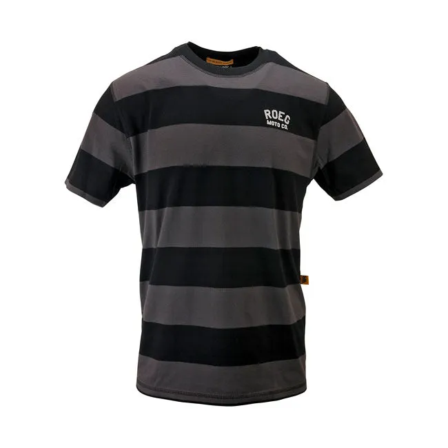 ROEG CODY STRIPED T-SHIRT BLACK/GREY