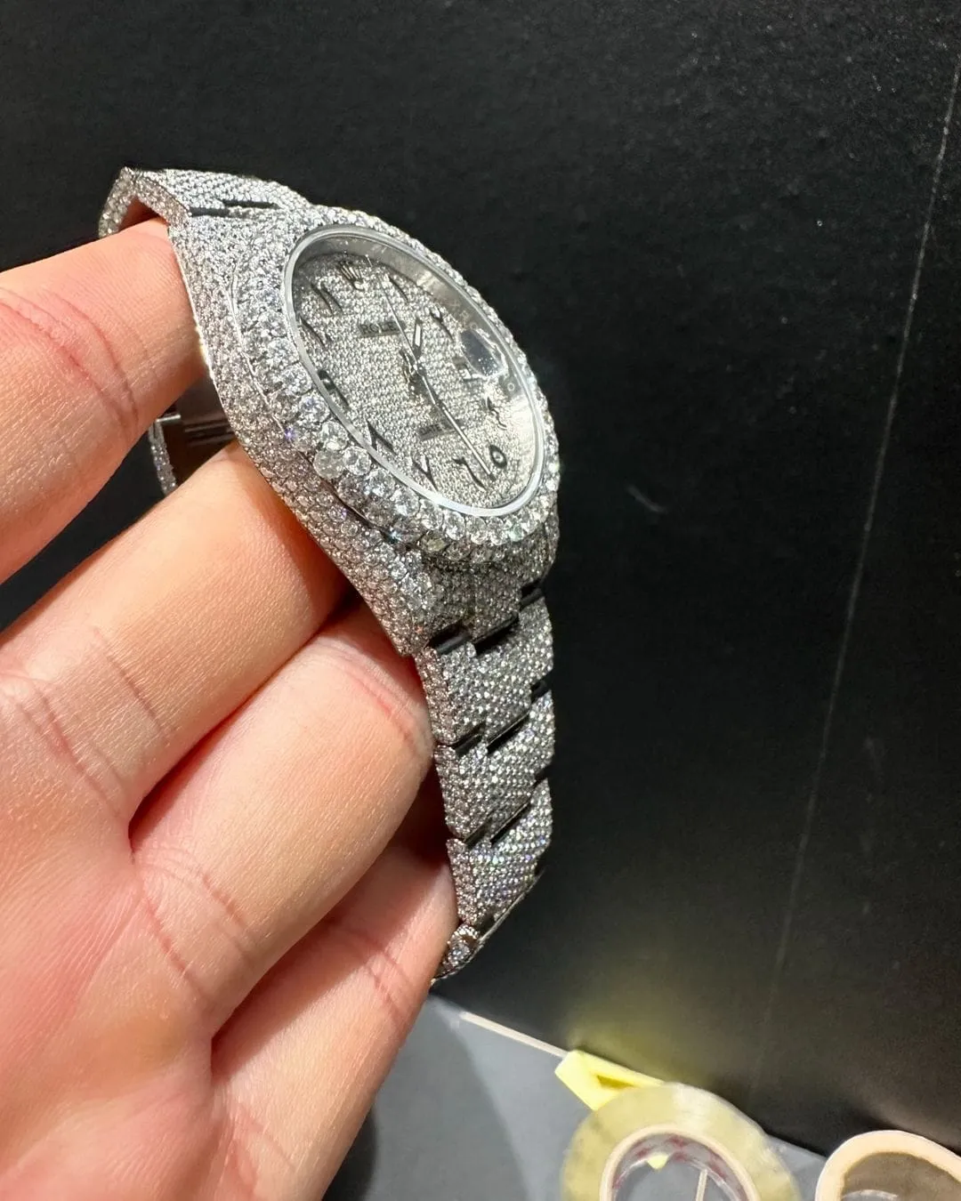 Rolex Date-Just Moissanite Diamond Watch  W 200