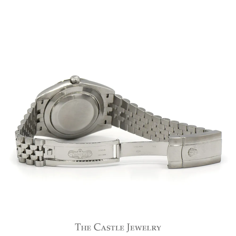 Rolex Datejust 126334 Quickset with Fluted Bezel and Black Dial in Stainless Steel Jubilee Bracelet