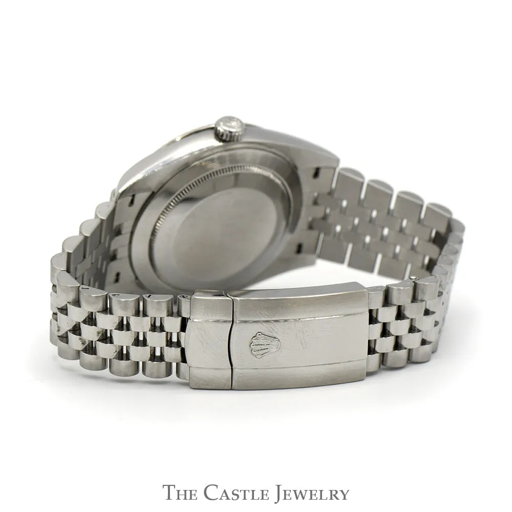 Rolex Datejust 126334 Quickset with Fluted Bezel and Black Dial in Stainless Steel Jubilee Bracelet