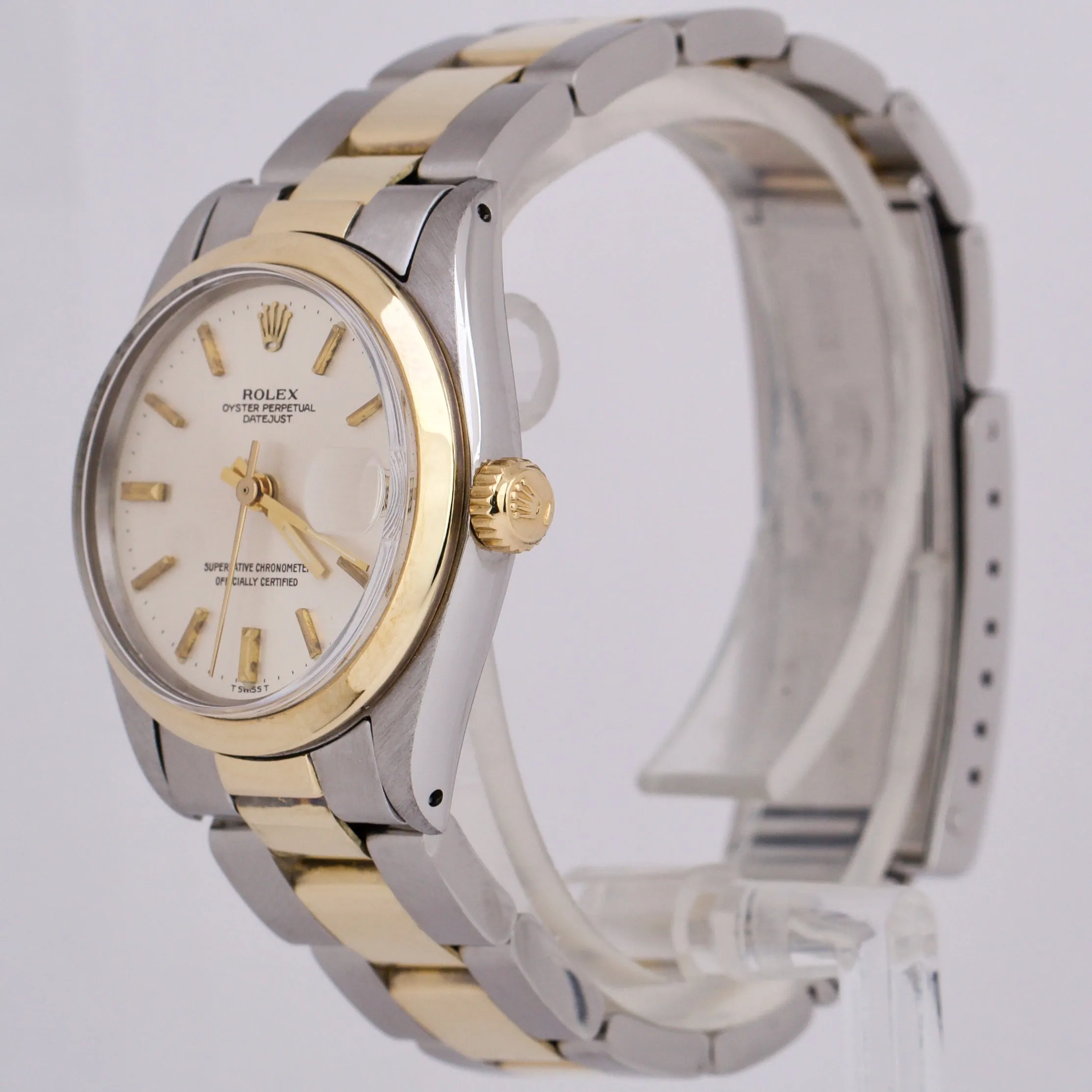 Rolex DateJust 31mm Silver Two-Tone 18k Gold Stainless Steel Oyster Watch 6824
