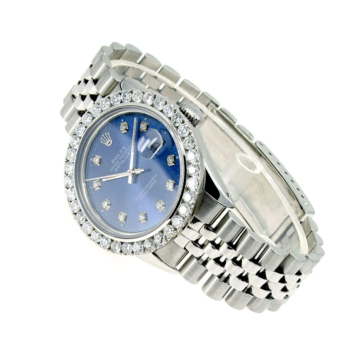 Rolex Datejust SS with Diamond Dial and Bezel