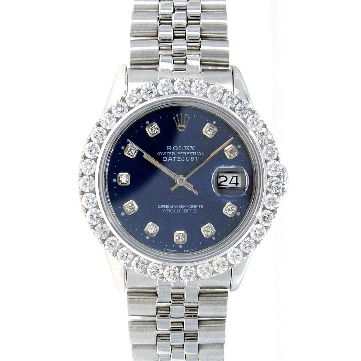 Rolex Datejust SS with Diamond Dial and Bezel