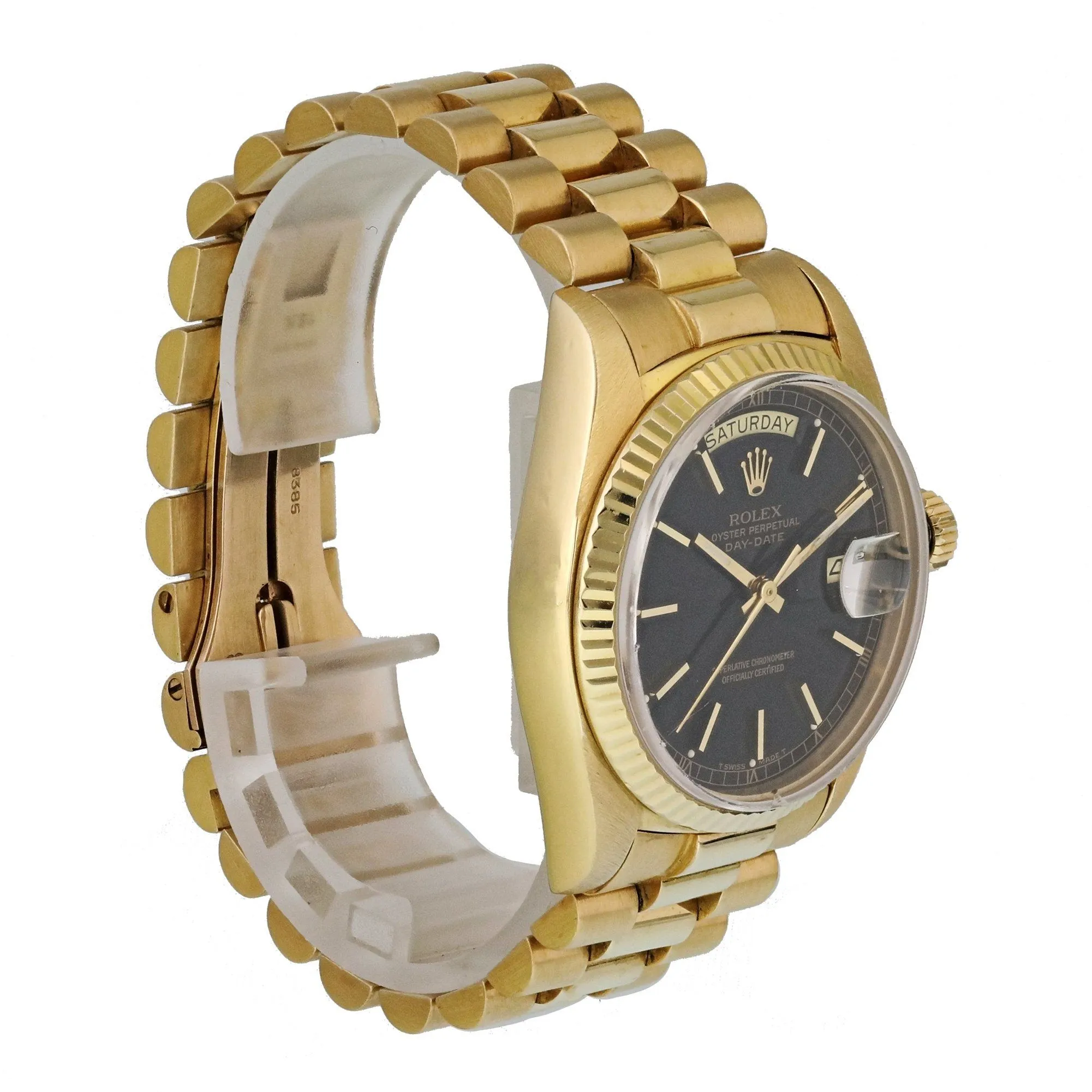 Rolex Day-Date President 18038 Yellow Gold Mens Watch Box Papers