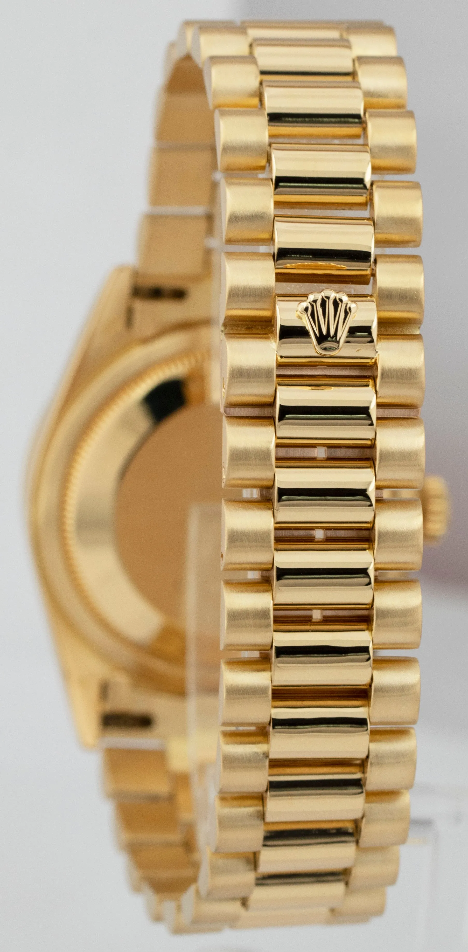 Rolex Day-Date President 36mm DIAMOND Champagne 18K Gold Watch 18238 BOX PAPERS
