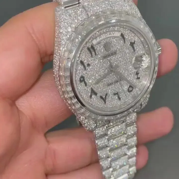 Rolex Day-Date Presidential Moissanite Diamond Watch  W 157