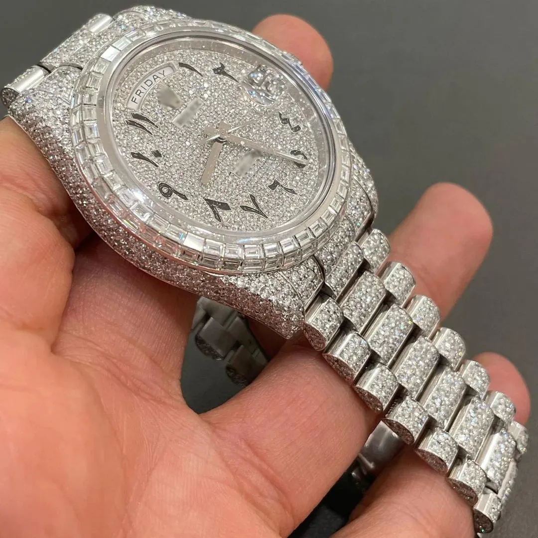 Rolex Day-Date Presidential Moissanite Diamond Watch  W 157