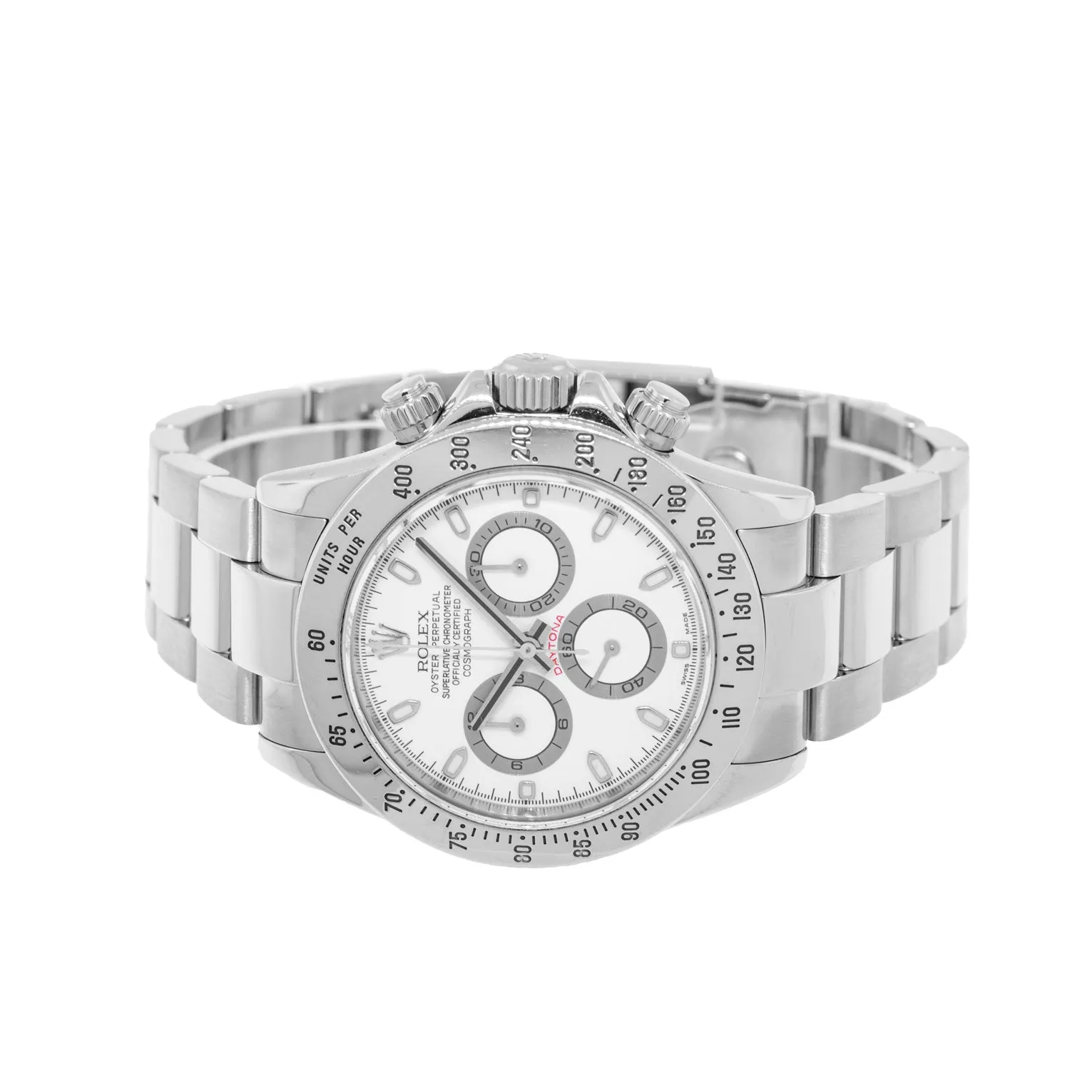 Rolex Daytona 40mm Stainless Steel White Dial & Steel Bezel 116520