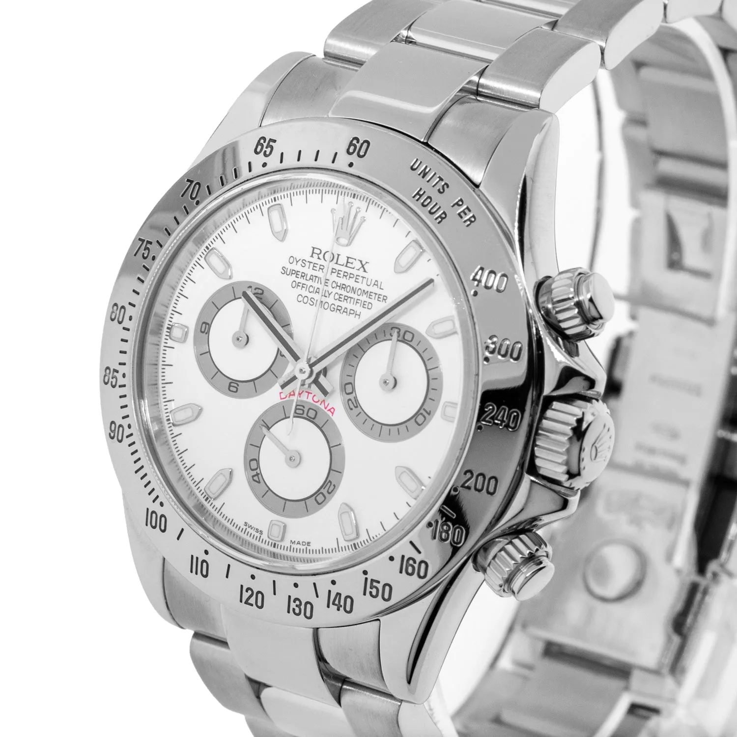 Rolex Daytona 40mm Stainless Steel White Dial & Steel Bezel 116520