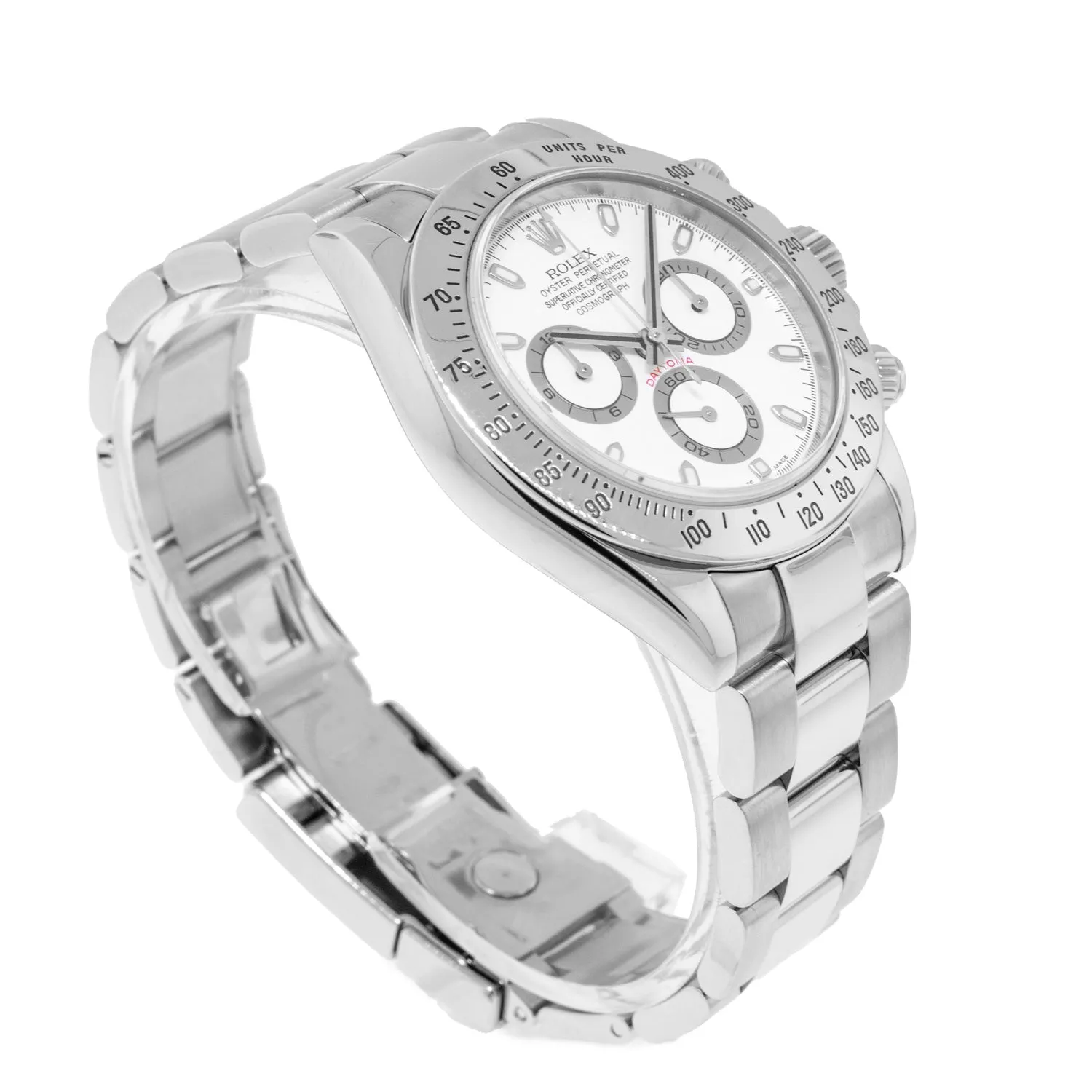 Rolex Daytona 40mm Stainless Steel White Dial & Steel Bezel 116520