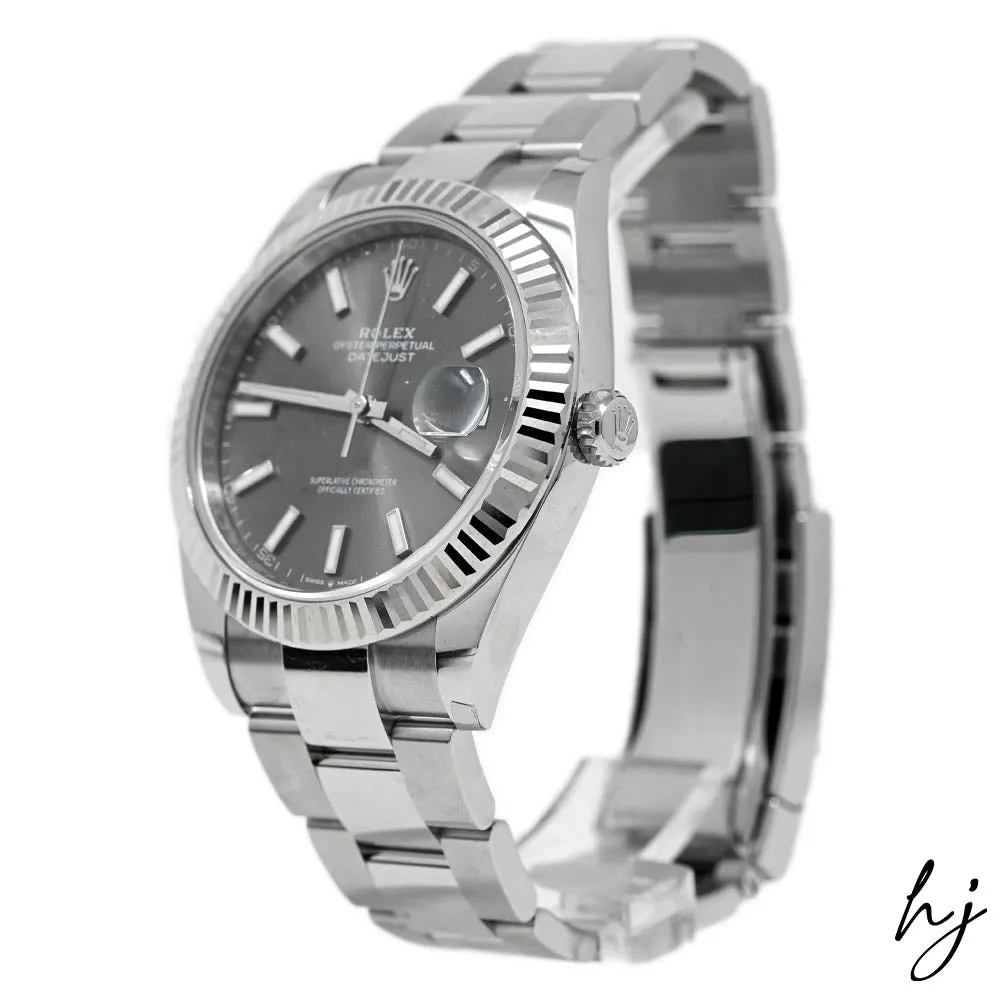 Rolex Men's Datejust 41 Stainless Steel 41mm Slate Stick Dial Watch Reference #: 126334