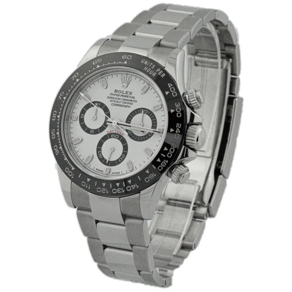 Rolex Men's Daytona Stainless Steel White Chronograph Dial Watch Reference #: 116500LN