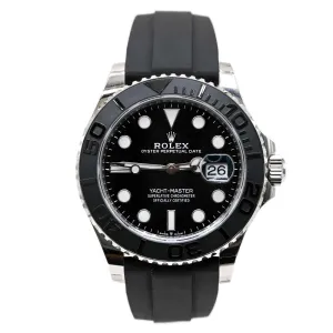 Rolex Men's Yachtmaster White Gold 40mm Black Dot Dial Watch Reference #: 226659
