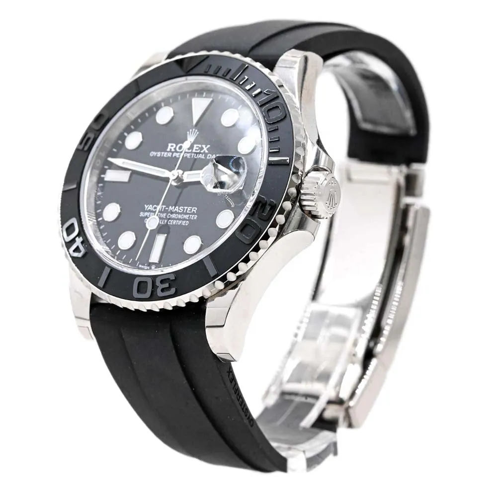 Rolex Men's Yachtmaster White Gold 40mm Black Dot Dial Watch Reference #: 226659