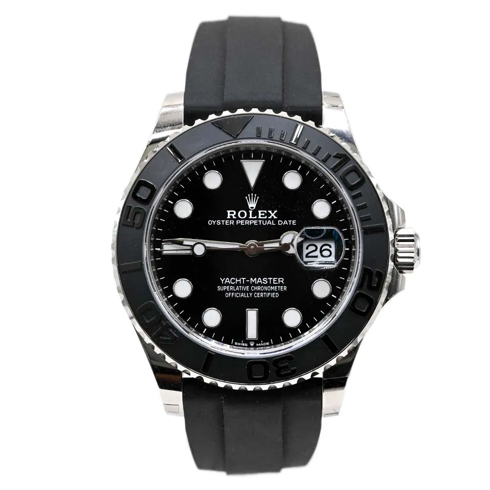 Rolex Men's Yachtmaster White Gold 40mm Black Dot Dial Watch Reference #: 226659
