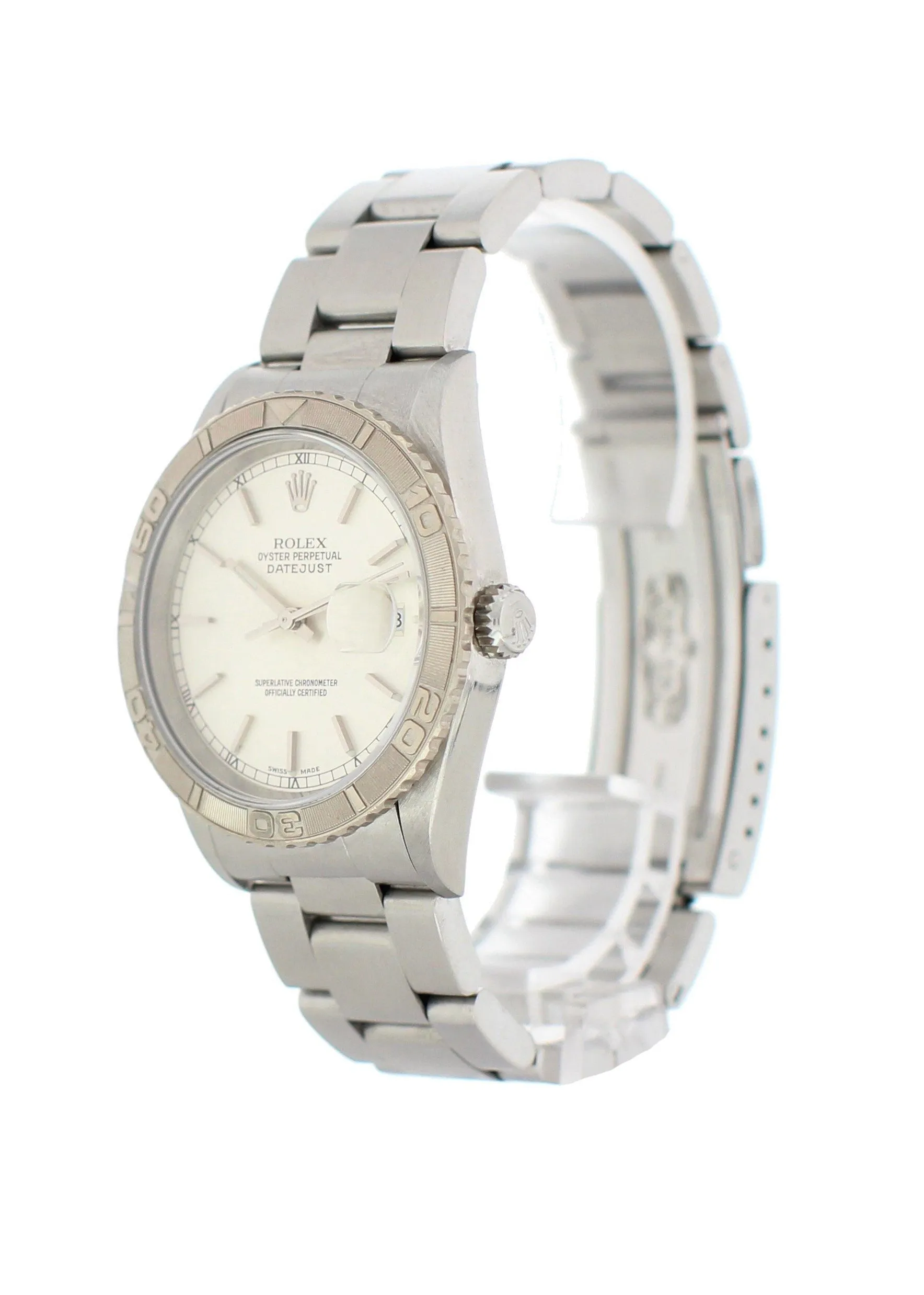 Rolex Oyster Perpetual Datejust Turn O'Graph 16264 Mens Watch With Papers