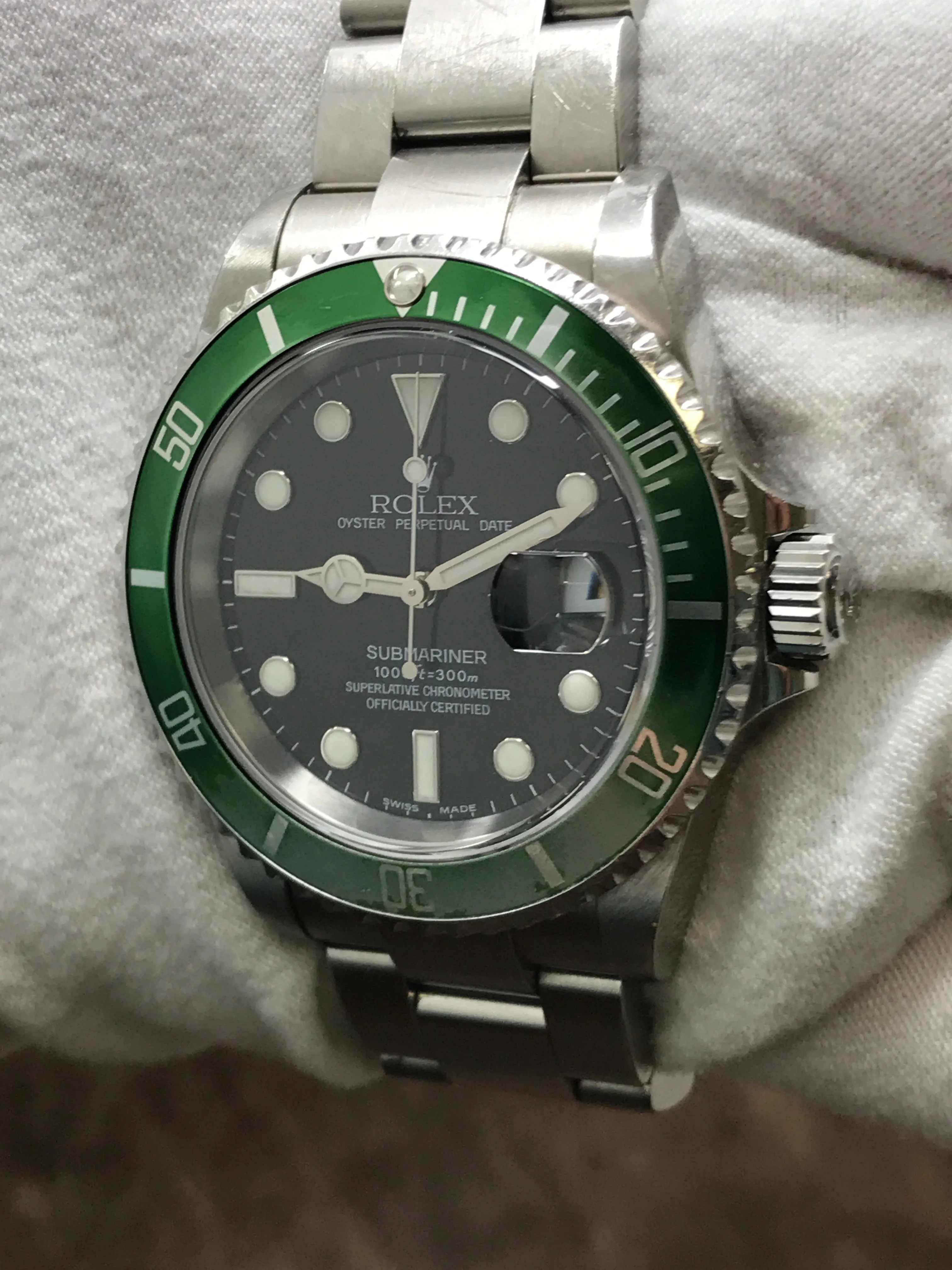 Rolex Submariner 50th Anniversary FAT - FLAT 4 Anniversary 16610V Black Dial Automatic Men's Watch