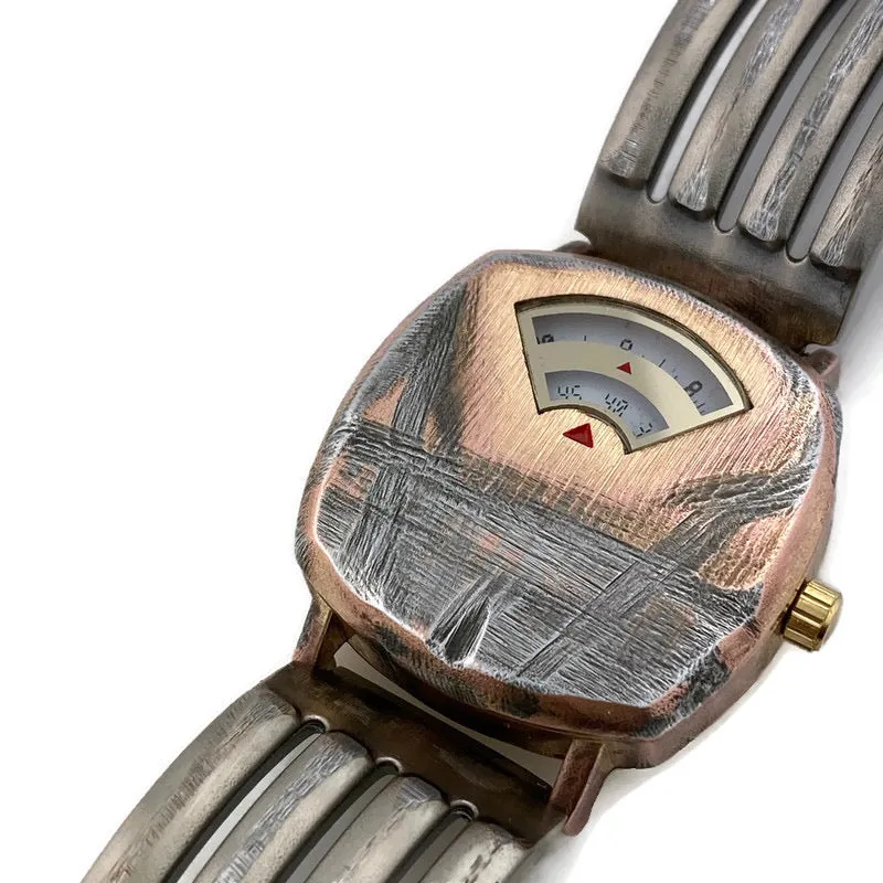 Rotary Numeric Watch With White Dial