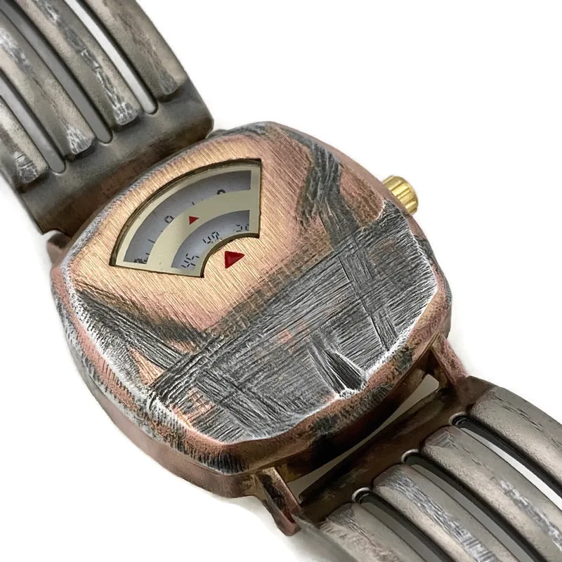 Rotary Numeric Watch With White Dial