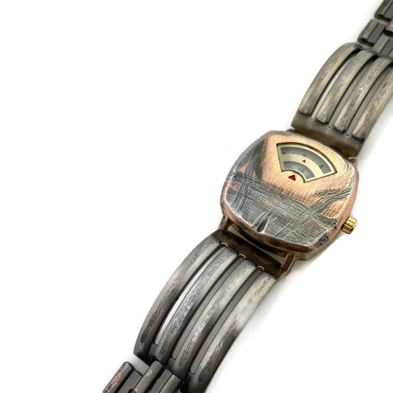 Rotary Numeric Watch With White Dial