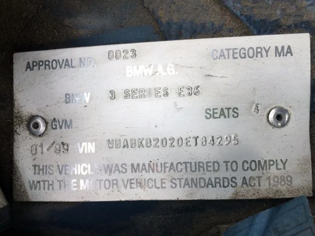 S2850 3' E36 Convertible 328i M52 AUTO 1998/10