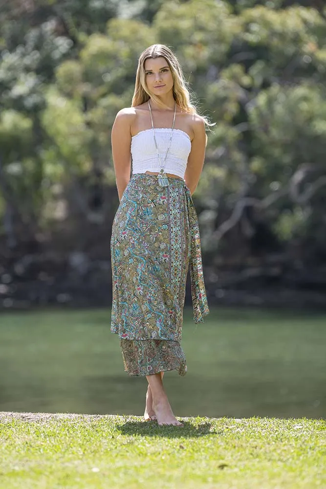 Sage Wrap Skirt