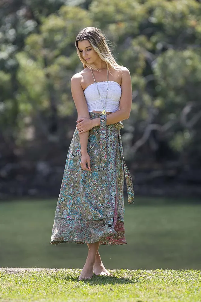 Sage Wrap Skirt