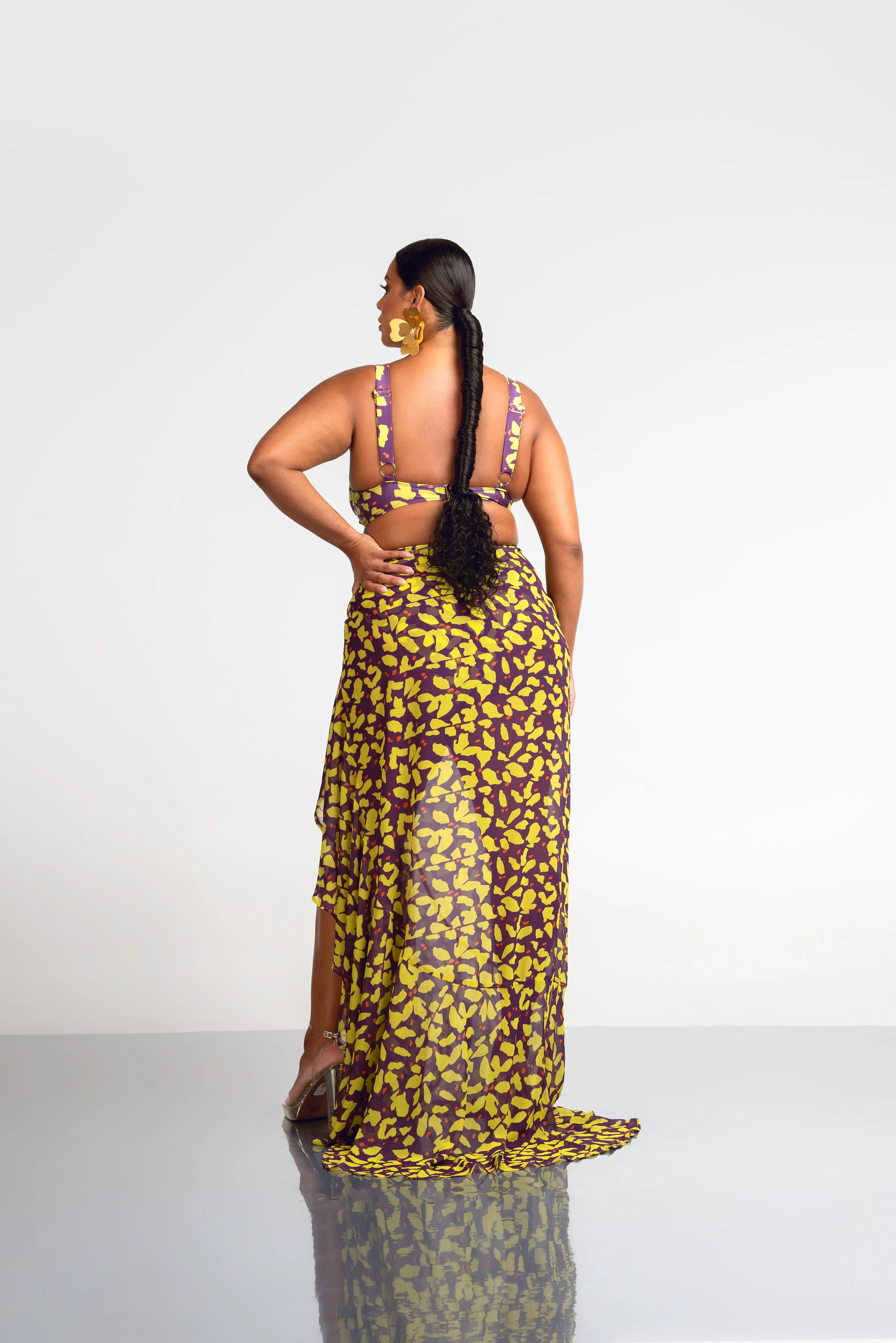 SAKI CHIFFON WRAP SKIRT