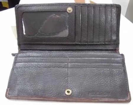 Scully Wallet Collection: Leather Clutch Wallet Harness Trim