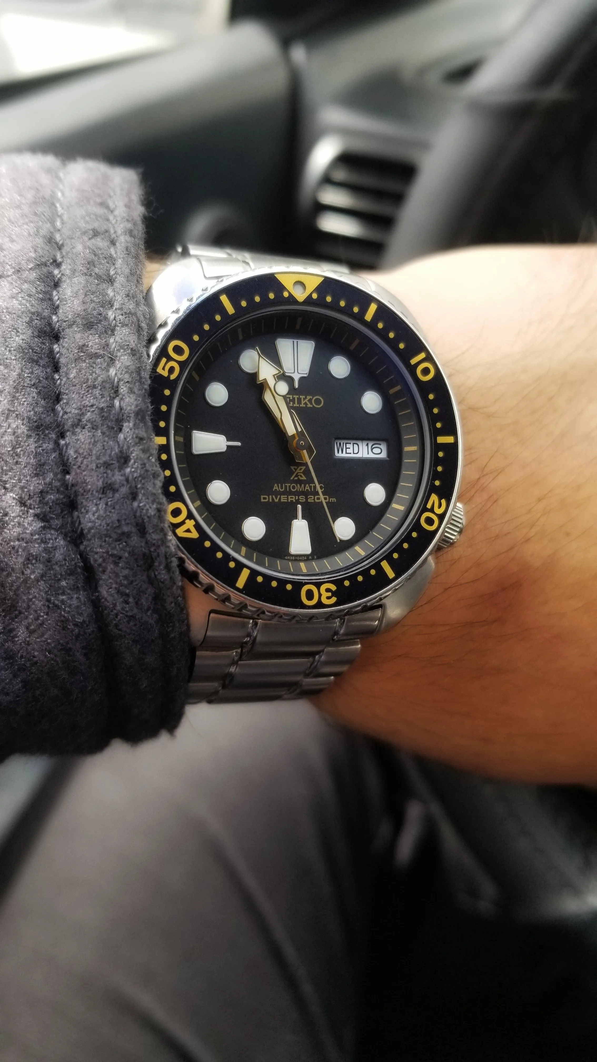 Seiko Prospex Silvertone Automatic Diver Men's Watch SRP775