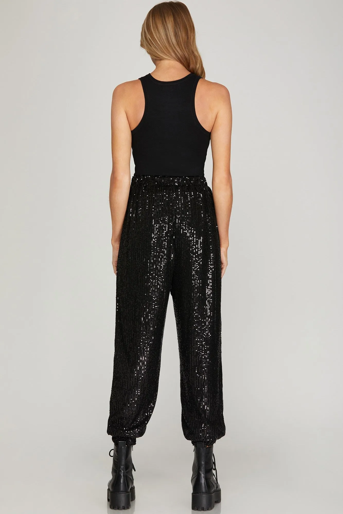 SEQUIN JOGGER PANTS