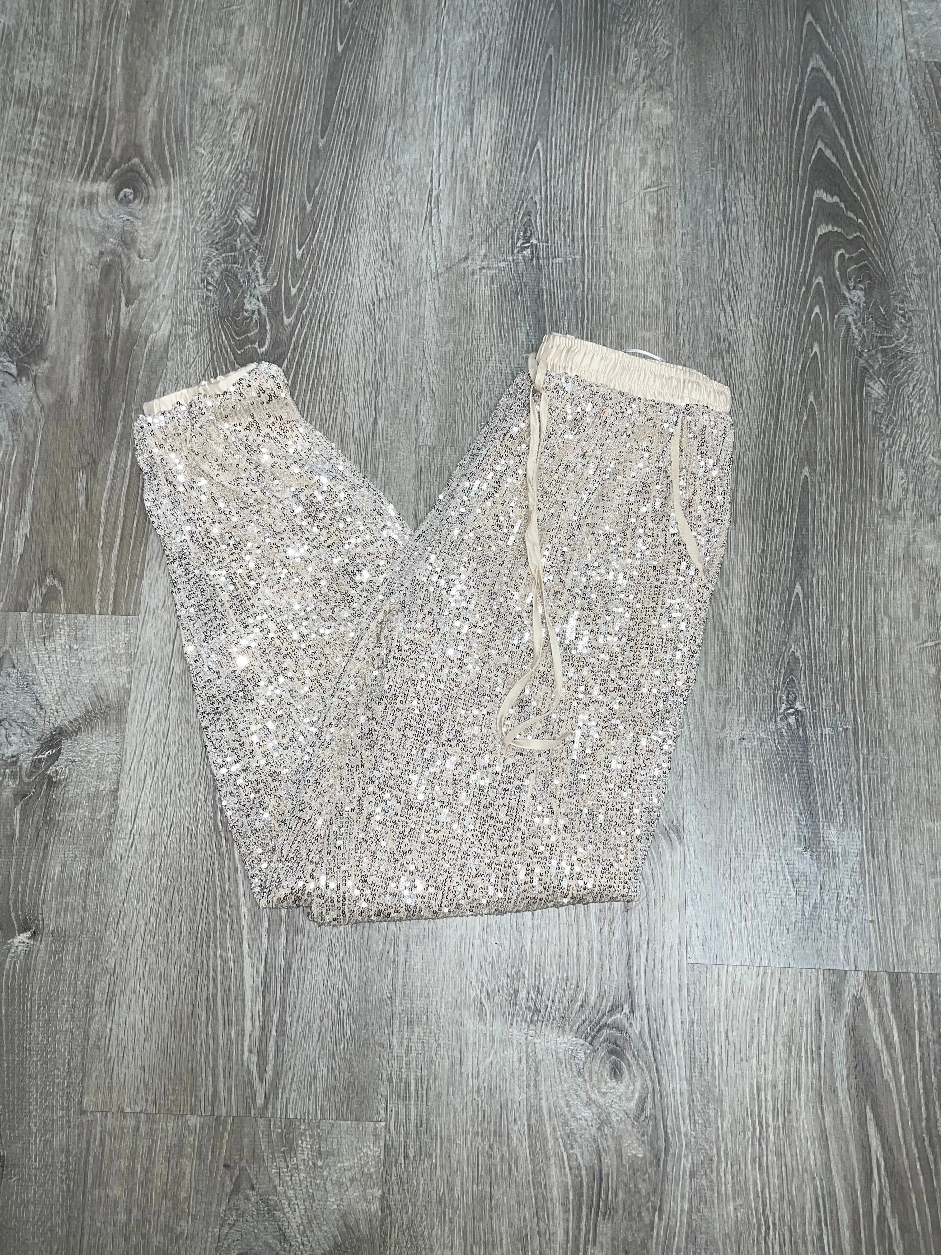 Sequins Jogger Champange