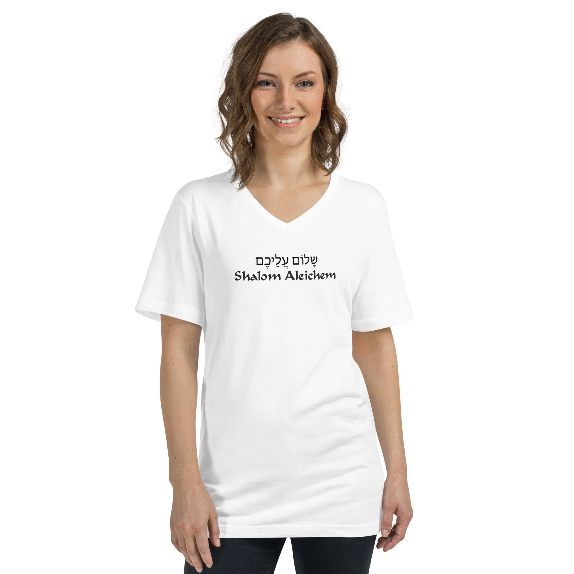 Shalom Unisex Short Sleeve V-Neck T-Shirt