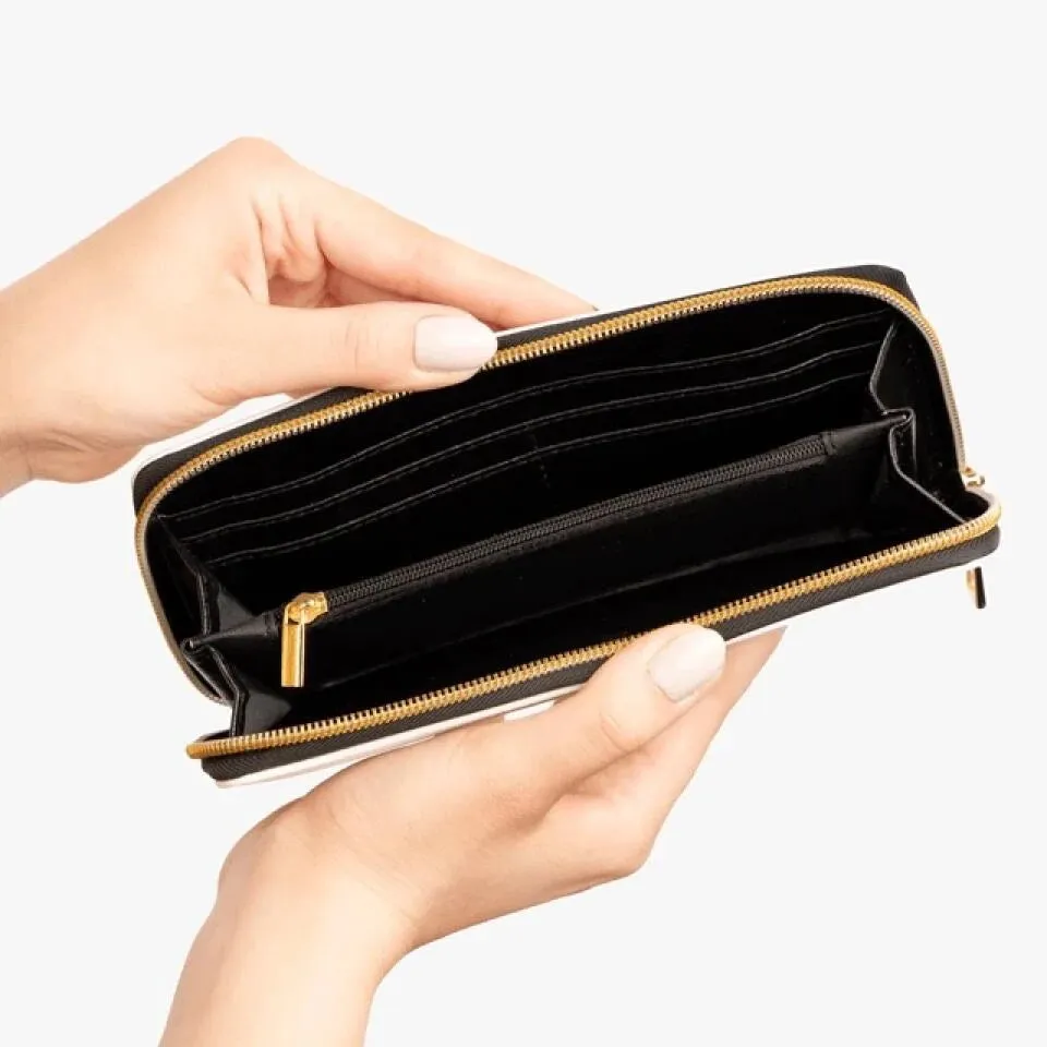 Shineful Leather Clutch Purse With Wristlet Strap Handle Ethereal Spring Butterfly