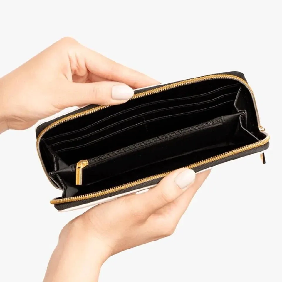 Shineful Leather Clutch Purse With Wristlet Strap Handle Golden Sunflower Bloom